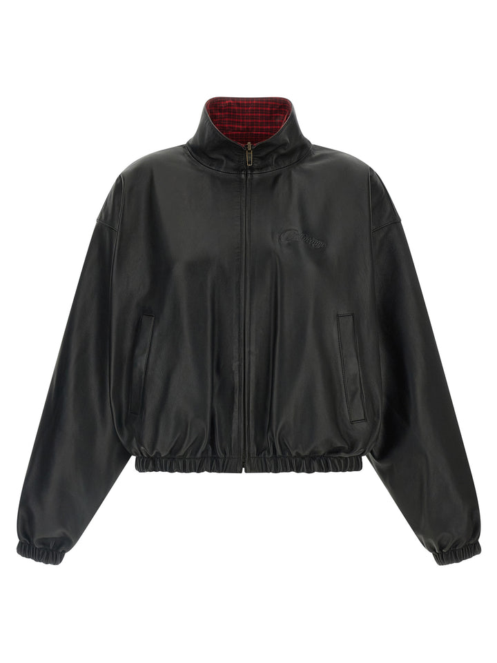 Balenciaga Reversible Leather Jacket Puffer Jackets - Black | 6c9a8b1986c2aaa56e05df97fcb55628039e8cba