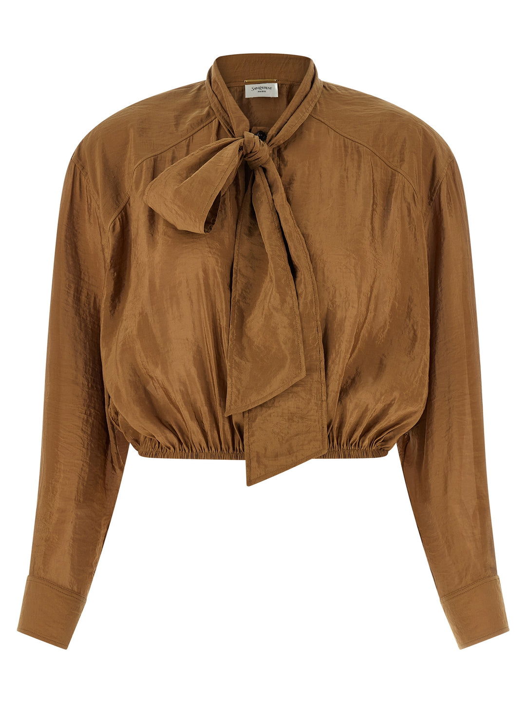 Saint Laurent Lavallière Blouse Shirt and Blouse - Brown | 8155cedf8486dba45bebf3ffca65c5345f52c8e0