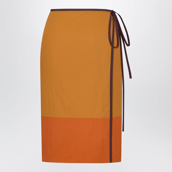 Mid-Rise Pencil Skirt In Nylon, Yellow