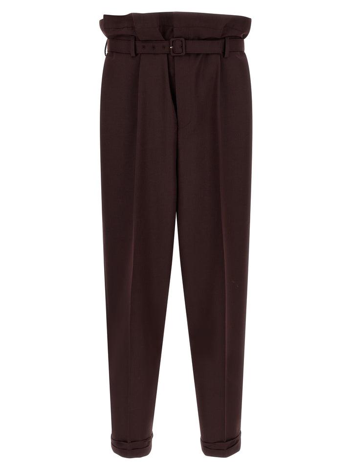 Saint Laurent Paper-Bag Pants - Purple | 9d1c73c7bd625d6d6ac74ea5dc383e9232e9f606