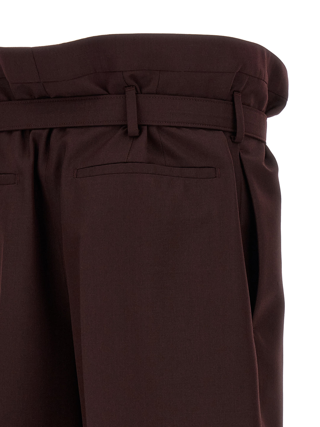 Saint Laurent Paper-Bag Pants - Purple | 1cb631a25b21f95994a3c4c6504b2d735d26be49