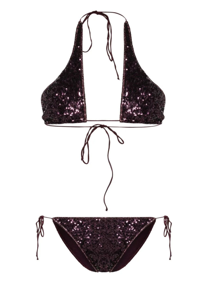 Sequin Crossed Bikini with sequins