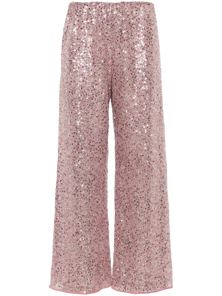 Straight trousers with sequins