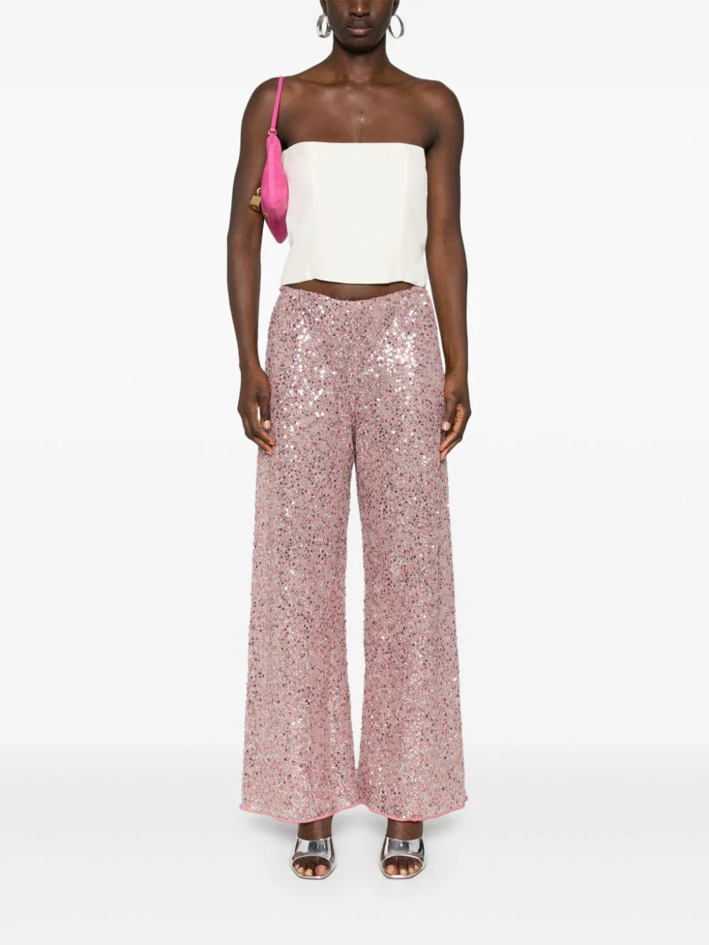 Straight trousers with sequins