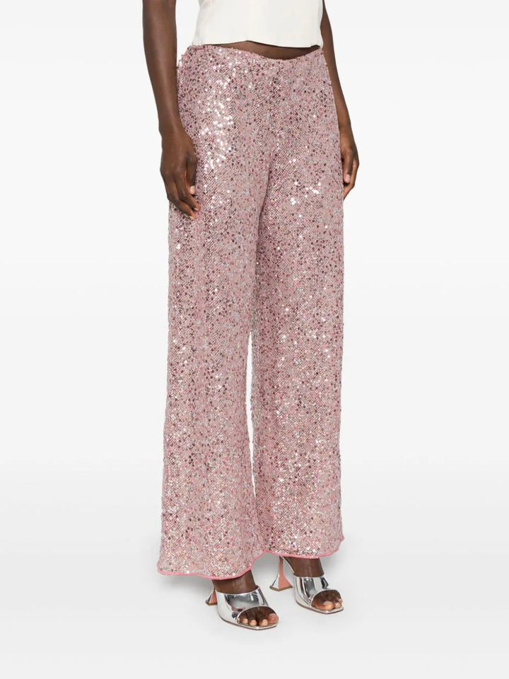 Straight trousers with sequins