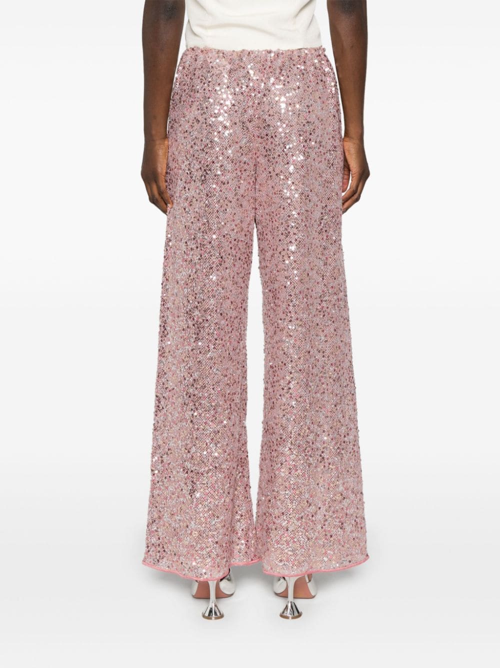 Straight trousers with sequins