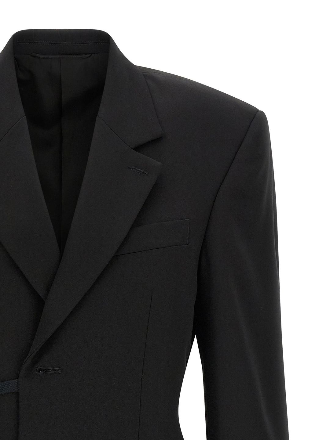 Balenciaga Wrap Tailored BlazerS - Black | a2bfb3b06d822fcfbb70df1f2f6dc05d6eea9dfd