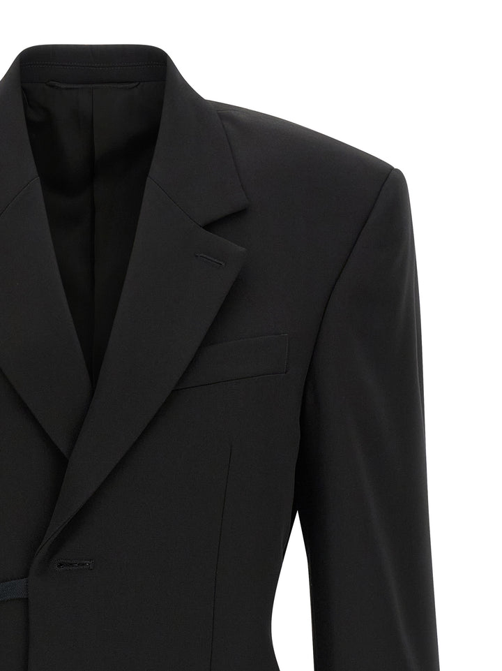 Balenciaga Wrap Tailored BlazerS - Black | a2bfb3b06d822fcfbb70df1f2f6dc05d6eea9dfd