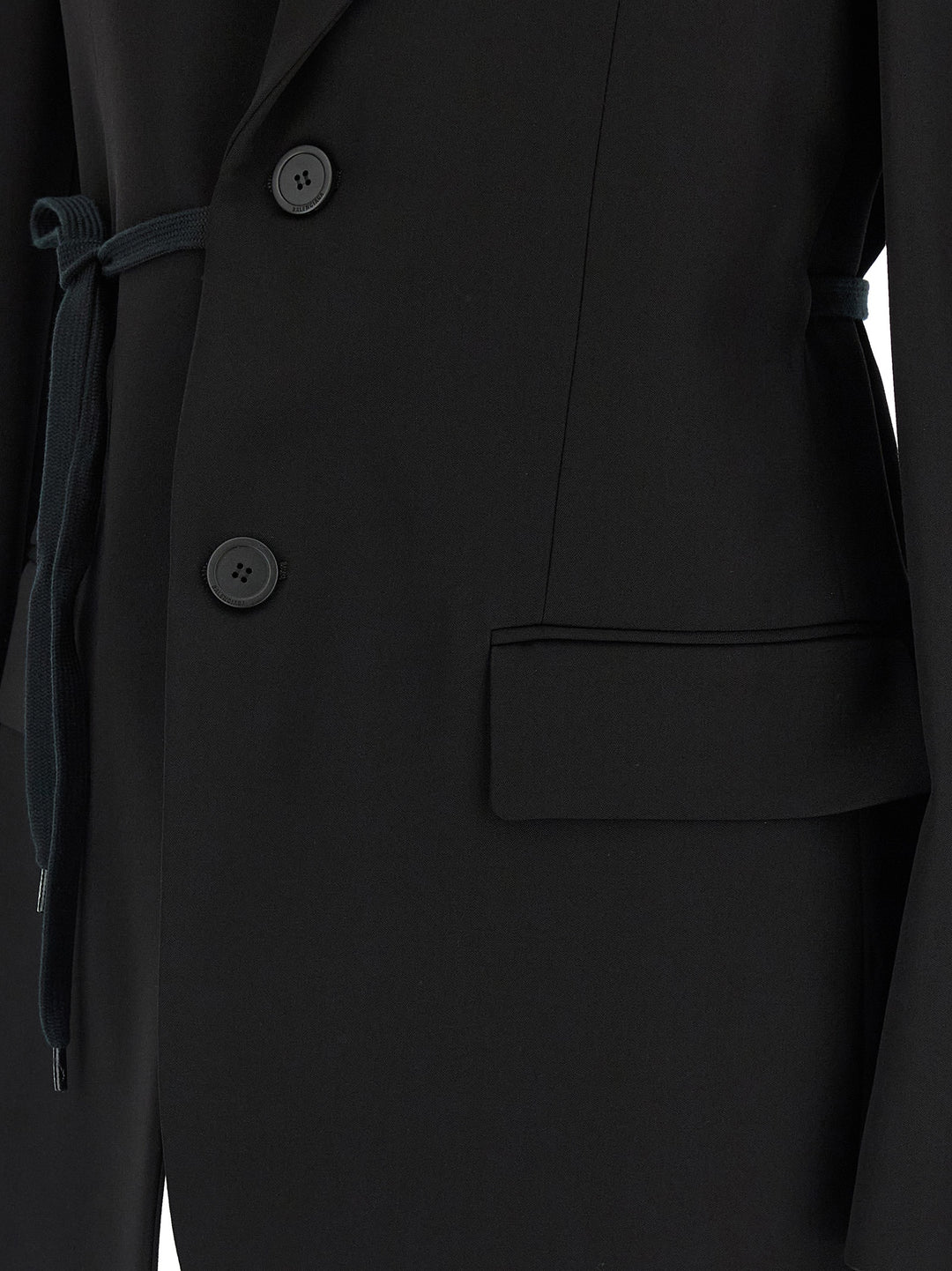 Balenciaga Wrap Tailored BlazerS - Black | 61ba6e4d057456ebdd7dd5c676e7efc19bd57e1a
