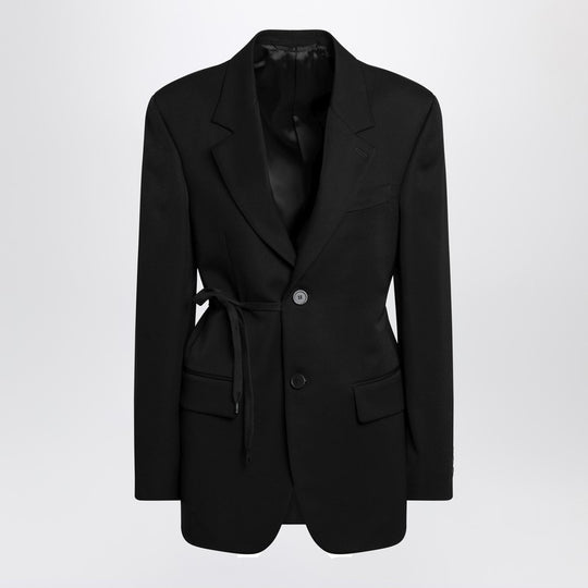 Black Jacket With Side Tie