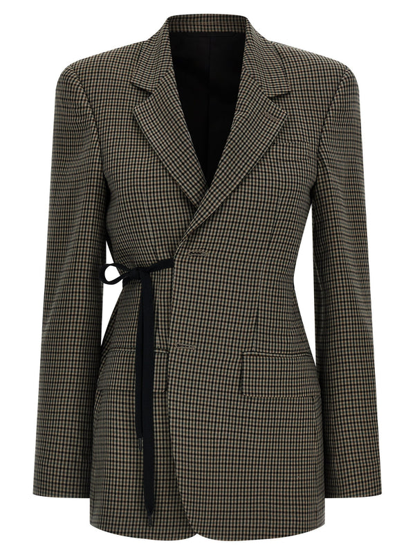 Wrap Tailored Blazers Brown