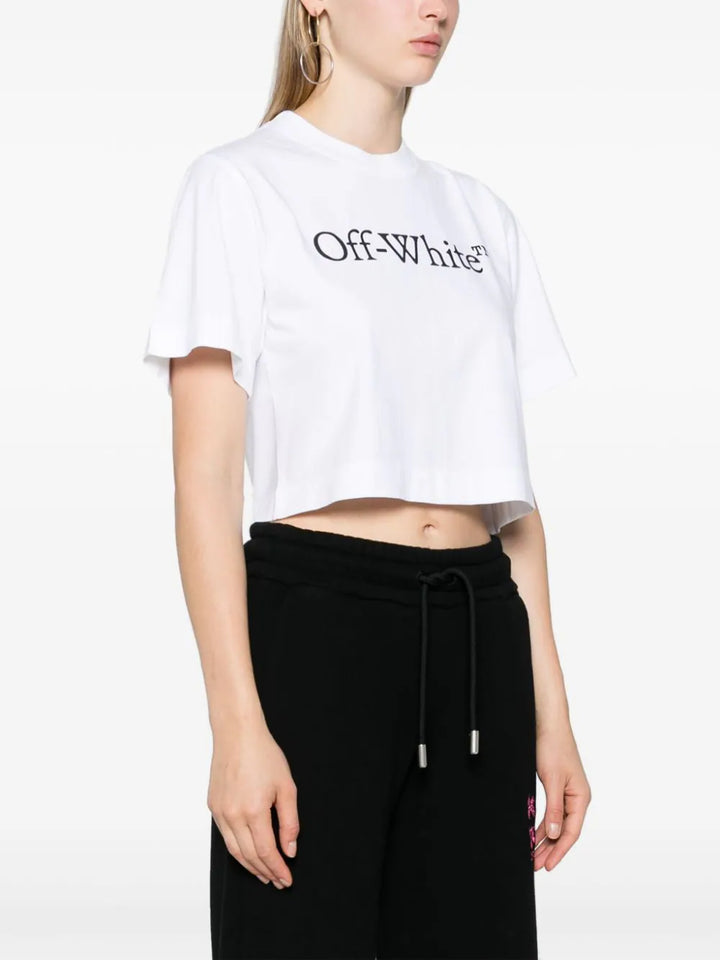 Cropped T-shirt with print