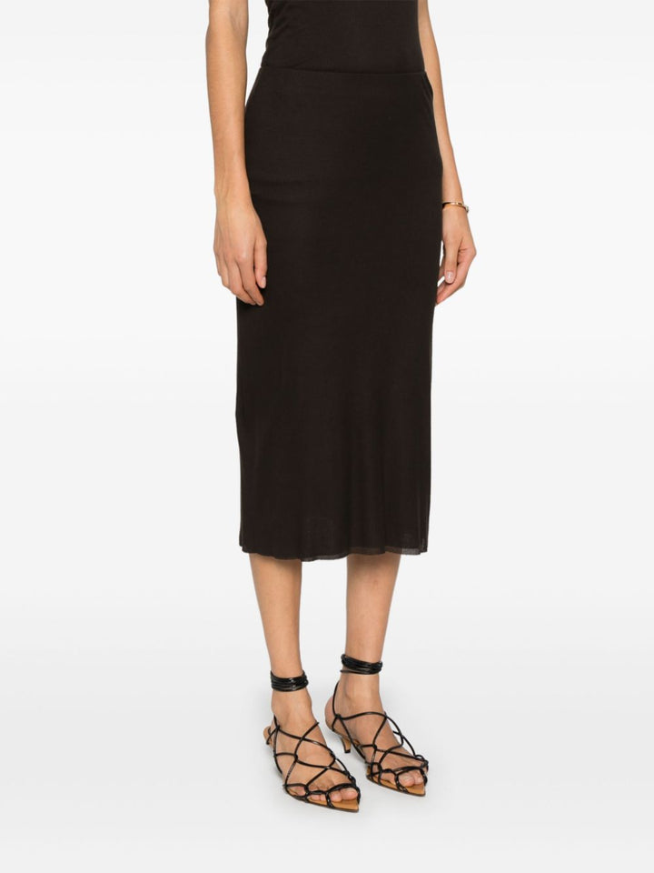 Ribbed midi skirt