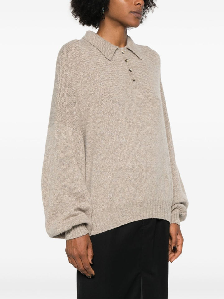 Rene polo-style sweater in cashmere blend