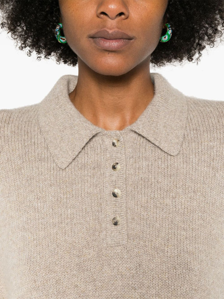 Rene polo-style sweater in cashmere blend