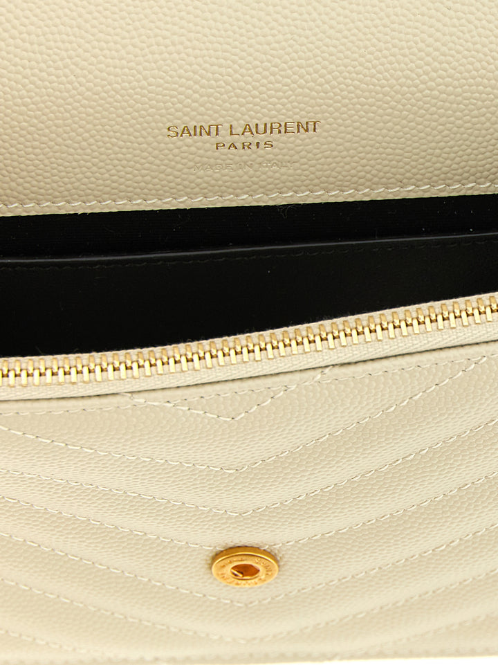 Saint Laurent Envelope Clutch - White | 108c1e005467e904c143008774379b65b69b9a04