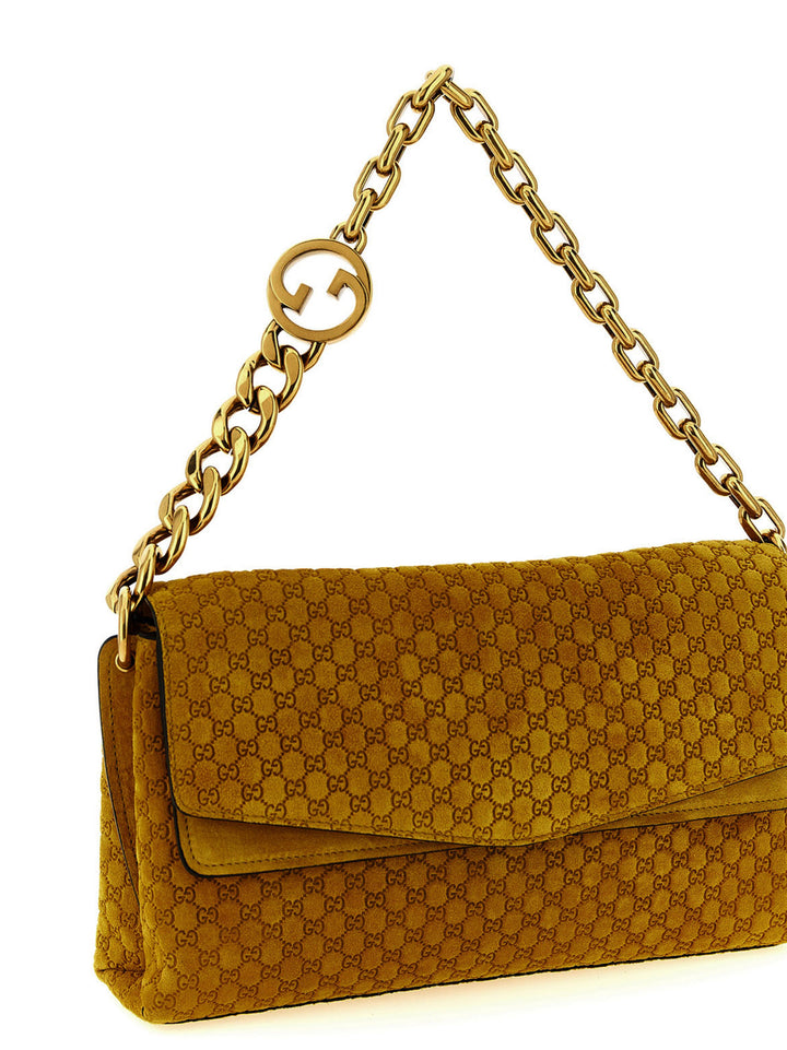 Gucci Gg Medium Suede Shoulder Bag Shoulder Bags - Yellow | c38af06acfa38124d4181f9b50153166b5049a33