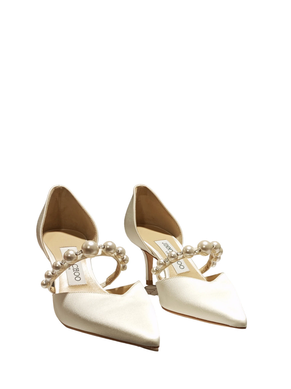 Aurelie 65 satin w/pearls ivory/white