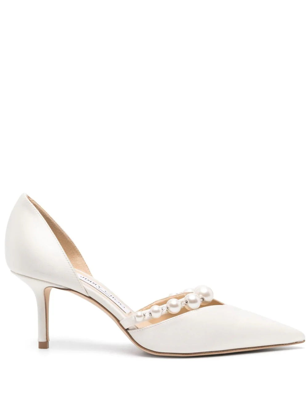 Aurelie 65 satin w/pearls ivory/white