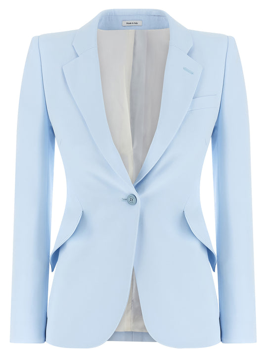 Single-Breasted Blazer Blazers Light Blue