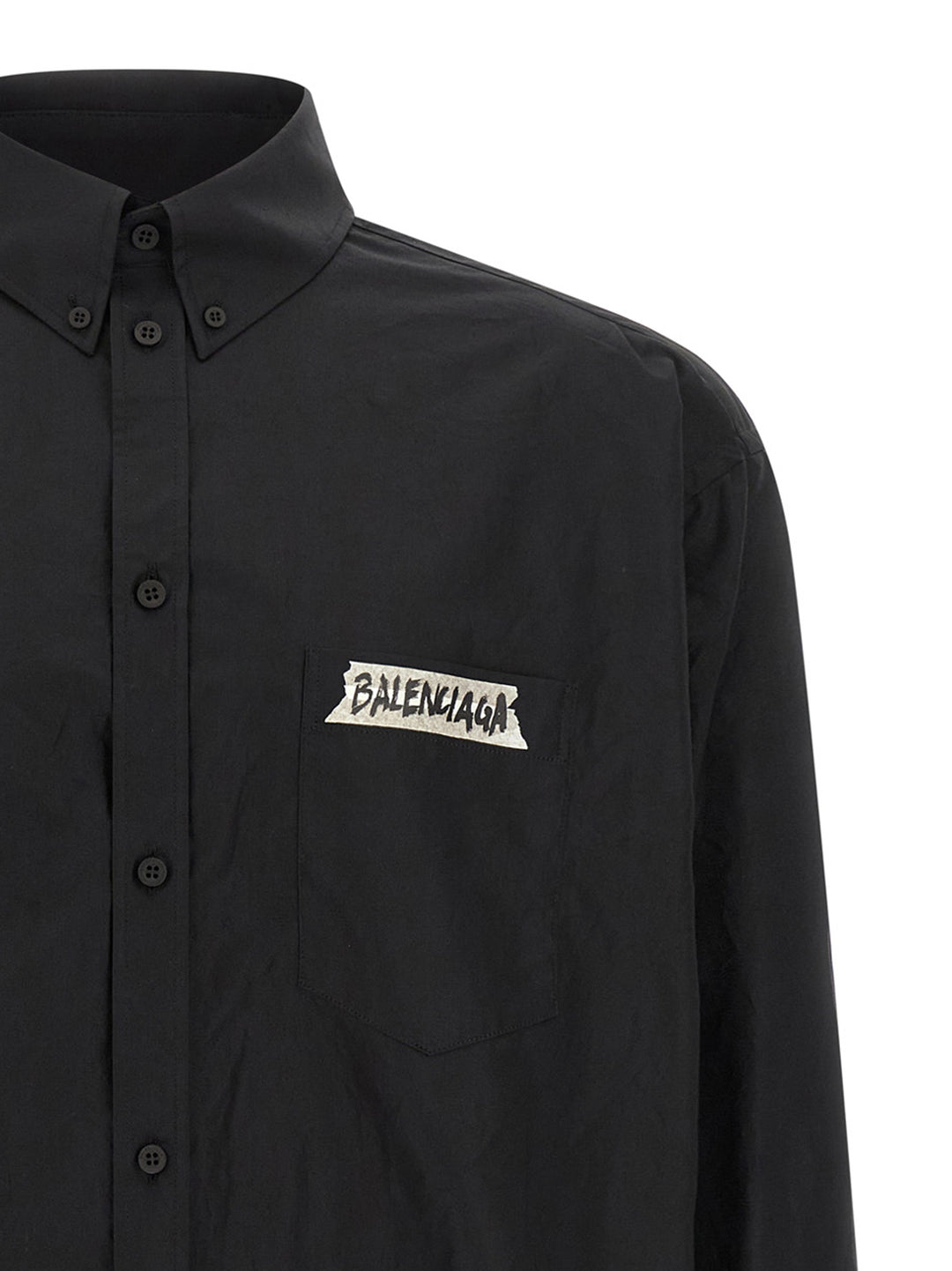 Balenciaga Masking Tape Shirt and Blouse - Black | 21233380ab907f140dbf64e99fd024916c56c07d