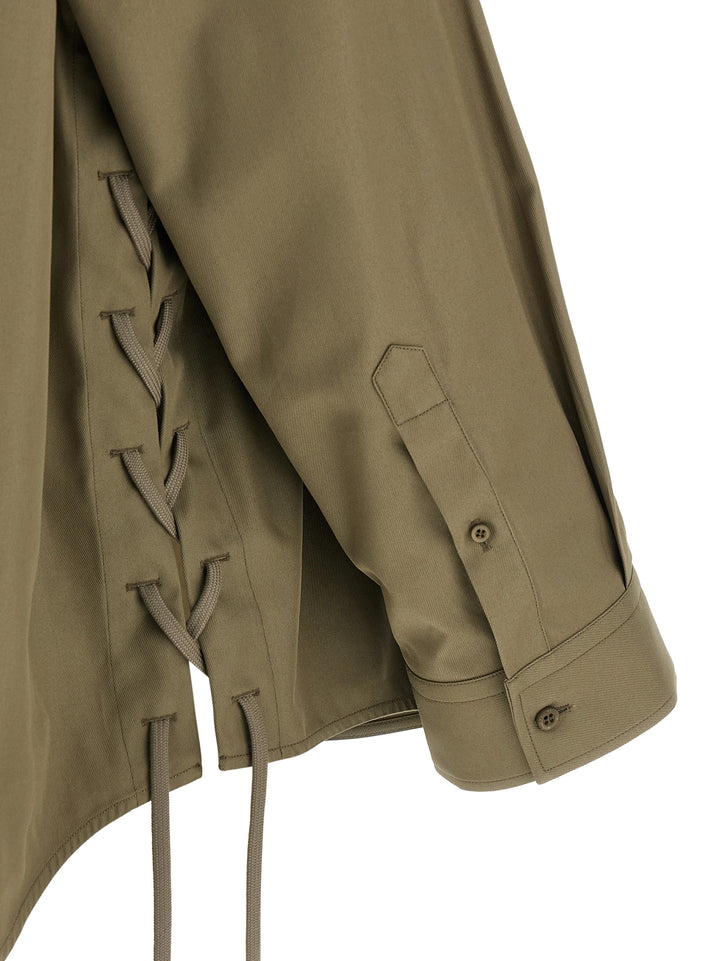 Balenciaga Lace-Up Shirt and Blouse - Green | b180a1fcfcdb4e4142b0607ed71197d6b3fd24bd