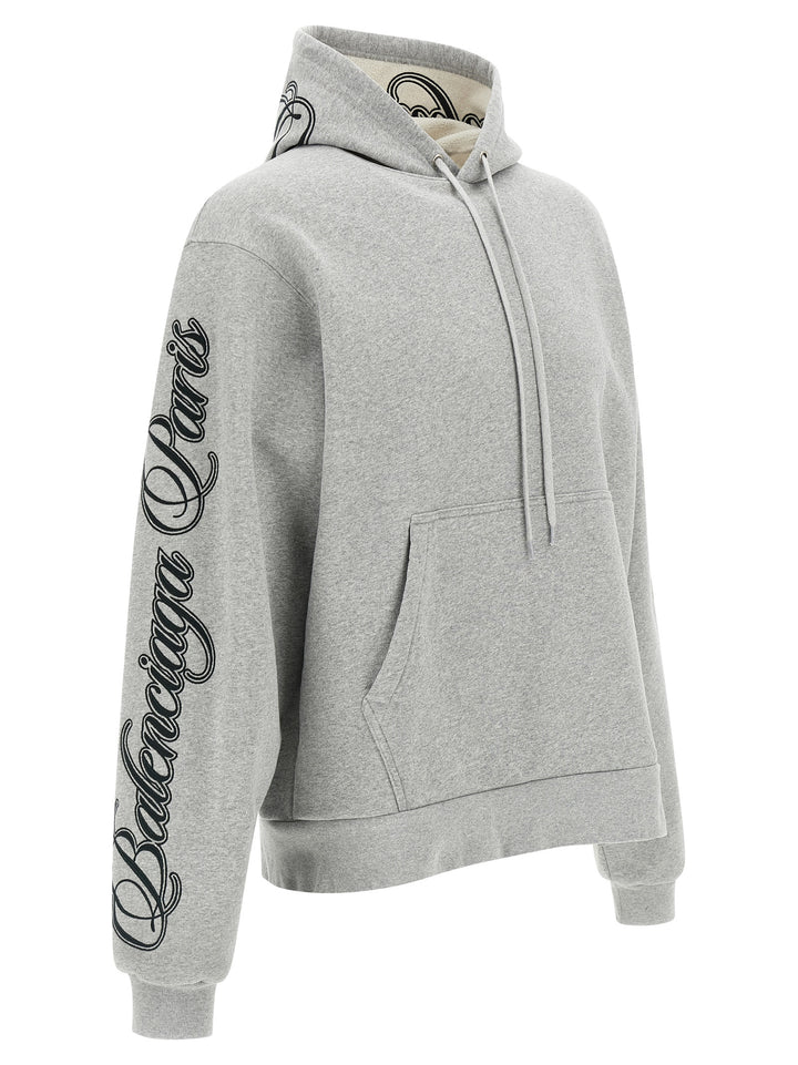Balenciaga Cursive Sweatshirt - Gray | a3ac867d4d848aa2506d2e48f768e49016137c45