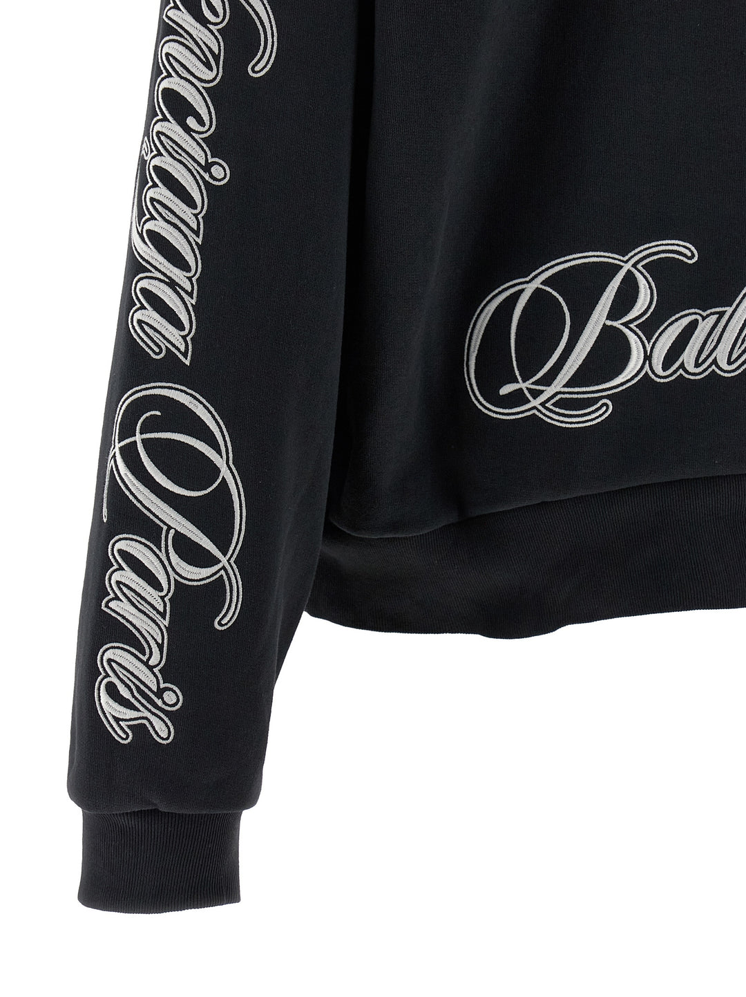Balenciaga Cursive Sweatshirt - Black | b80262b4ca25cfde1a42abc0749bdd5d63d7d277