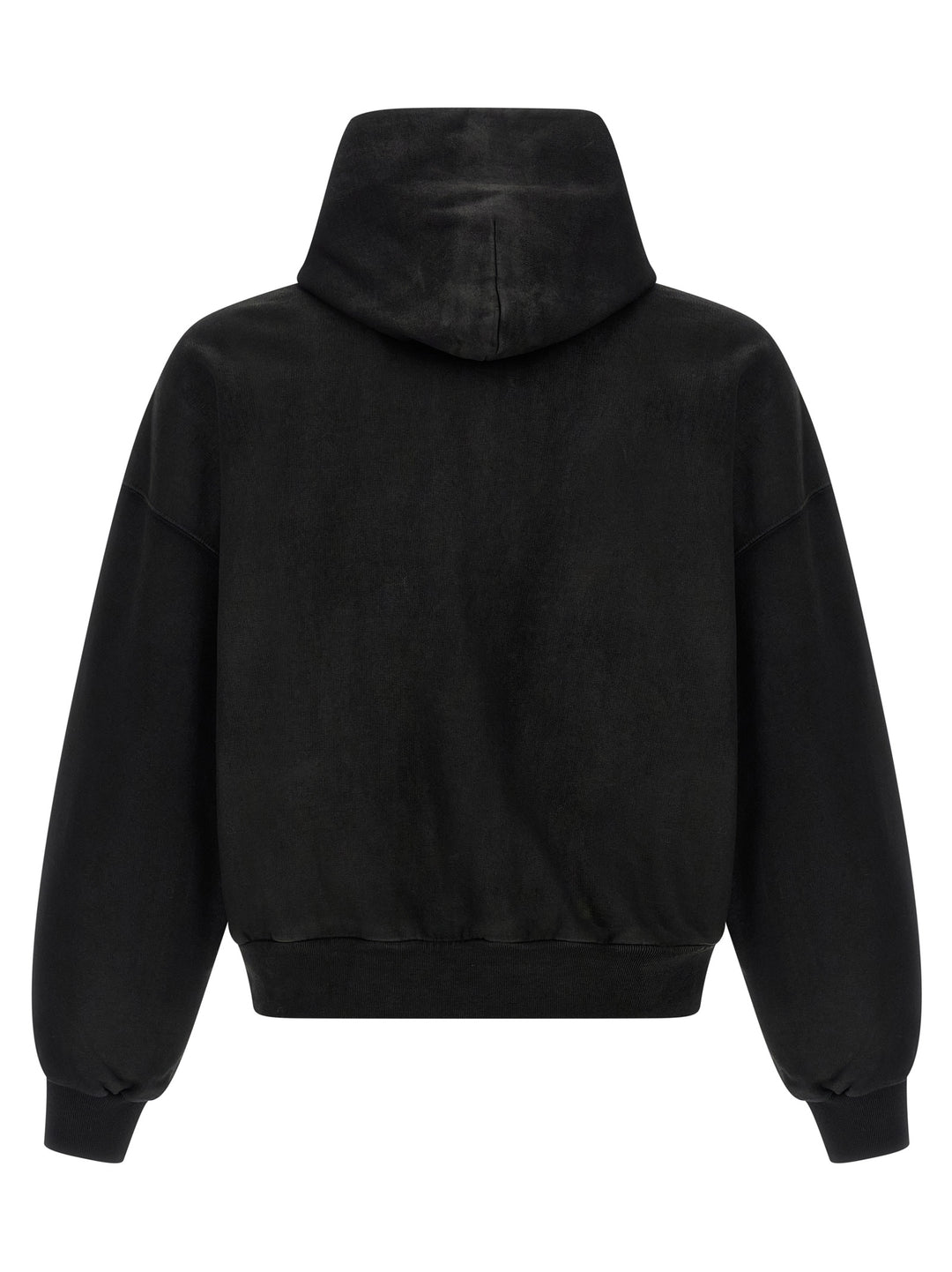 Balenciaga Cropped Hoodie Sweatshirt - Black | 007e051c48c674140c5dcbf1cfaaca9fa141bb43