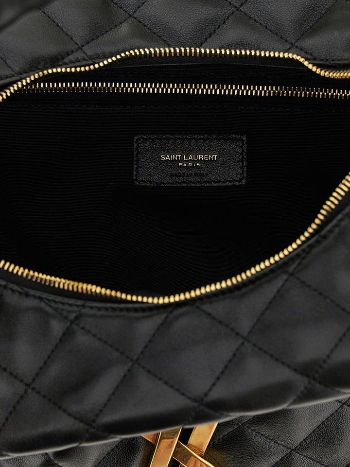 Saint Laurent Hobo Icare Shoulder Bags - Black | 67bd6d5658c15c4e3d78ff35e24e668bd26680fa