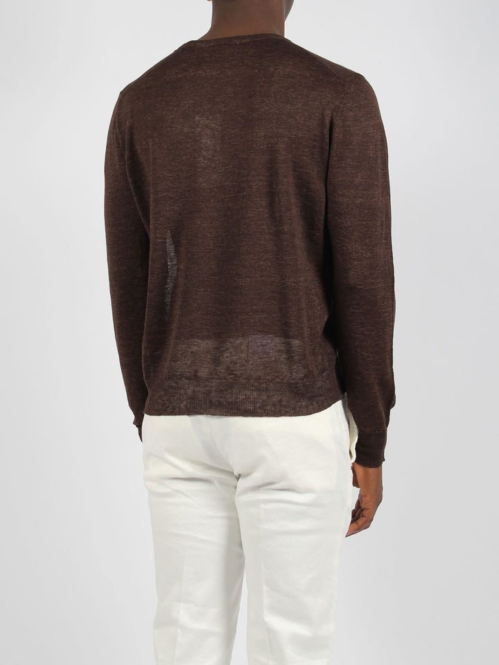 Linen crewneck sweater