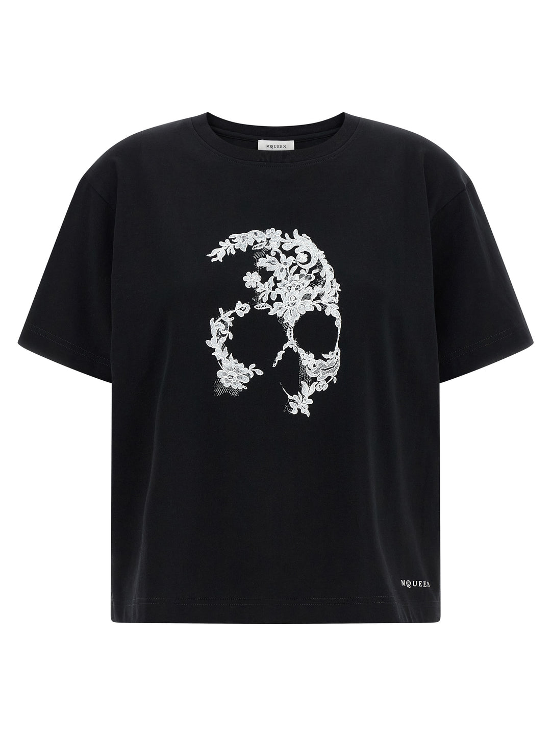 Mcqueen Skull T-shirt - White/Black | 50197a4db8164ac54bda49c8576f4d9e9bae5b94