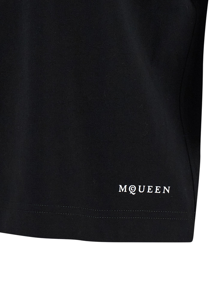 Mcqueen Skull T-shirt - White/Black | 1d222b8af4e77d3b8d541fb50eb7e9fefe1a61aa