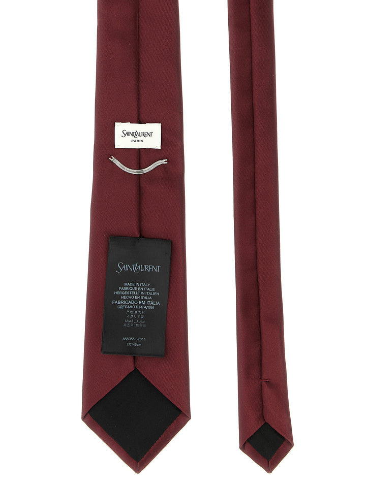 Saint Laurent Silk Tie Ties and Papillon - Bordeaux | 384be1cecfeacb7f3ad4eb6c3c52ece89bf9f89b