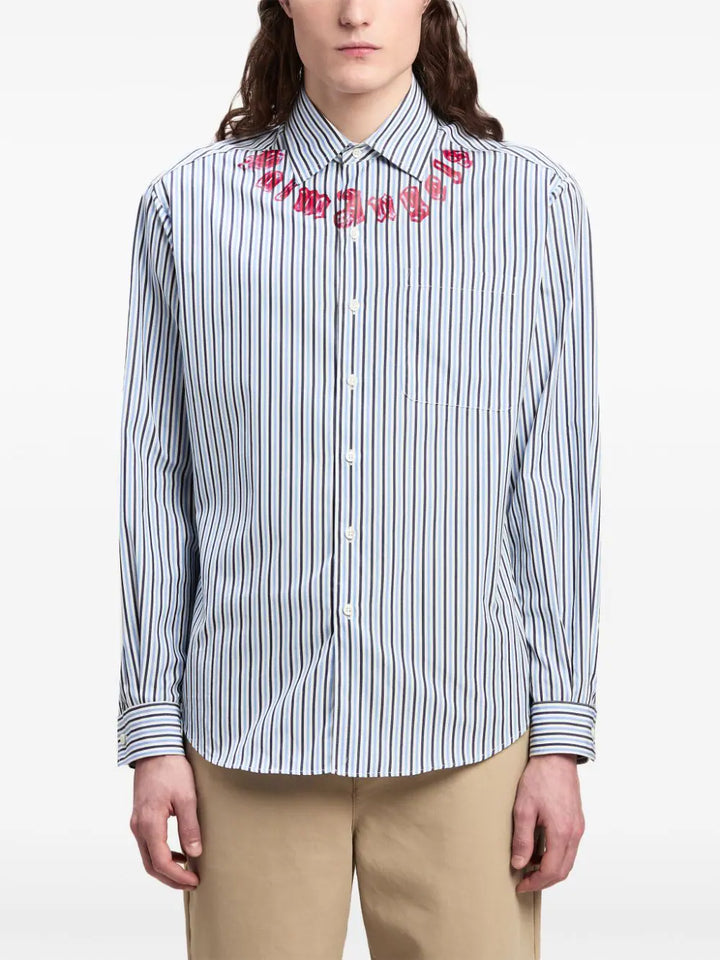 Striped shirt with print