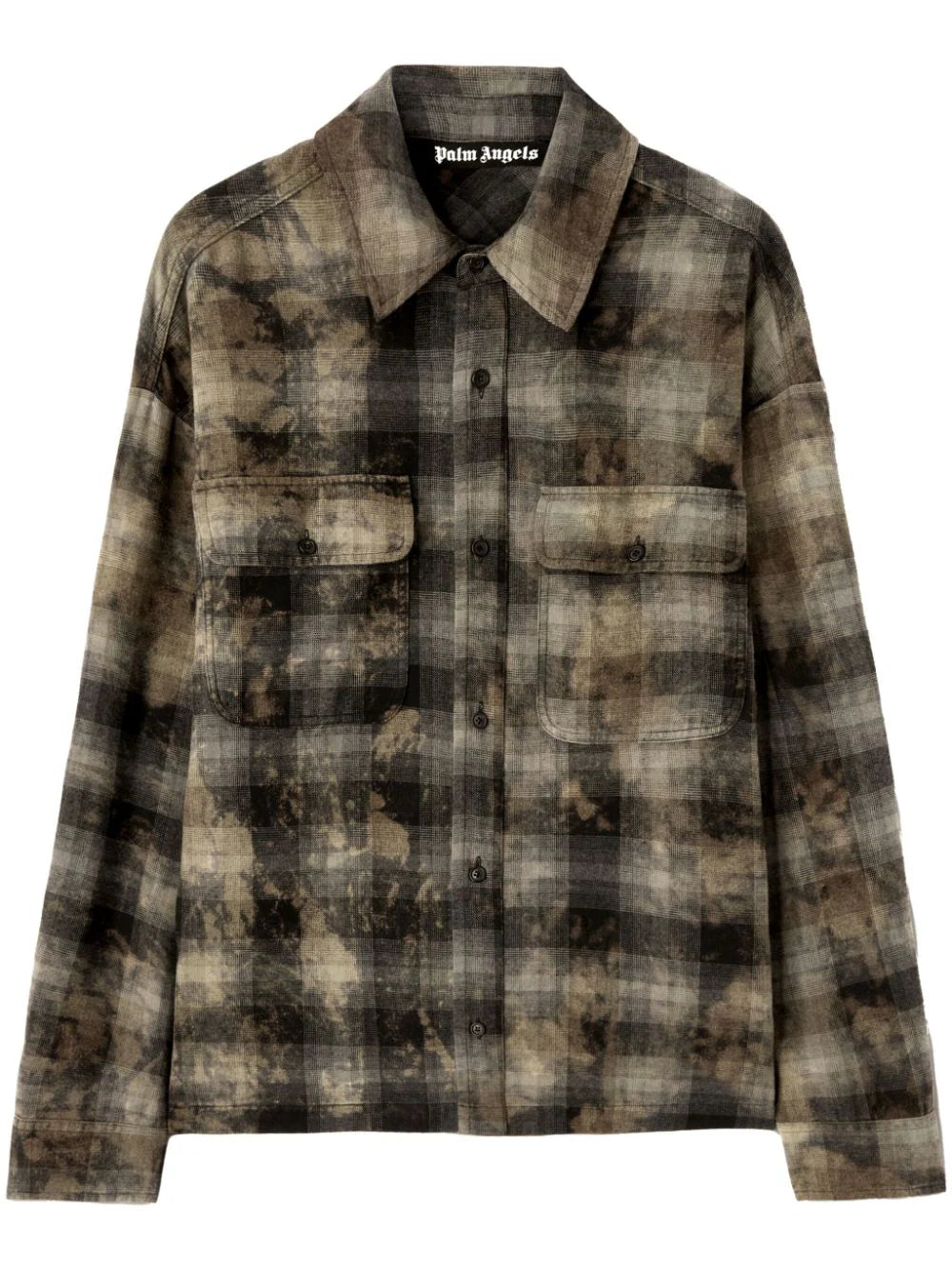 Checked shirt with print