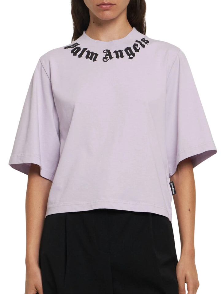 Neck logo cropped tee