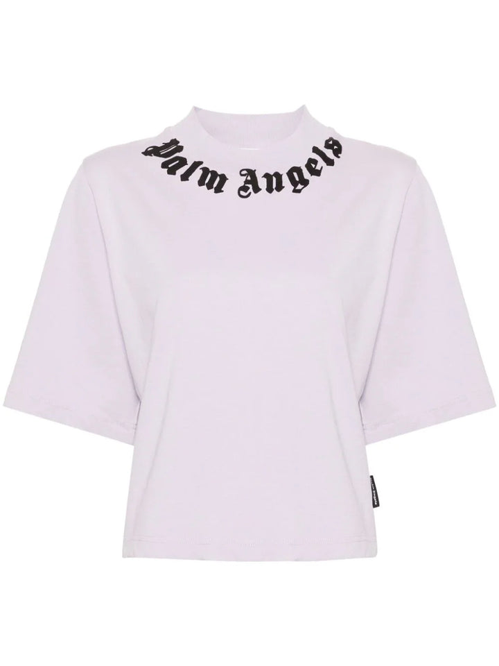 Neck logo cropped tee