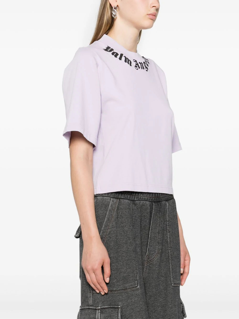 Neck logo cropped tee