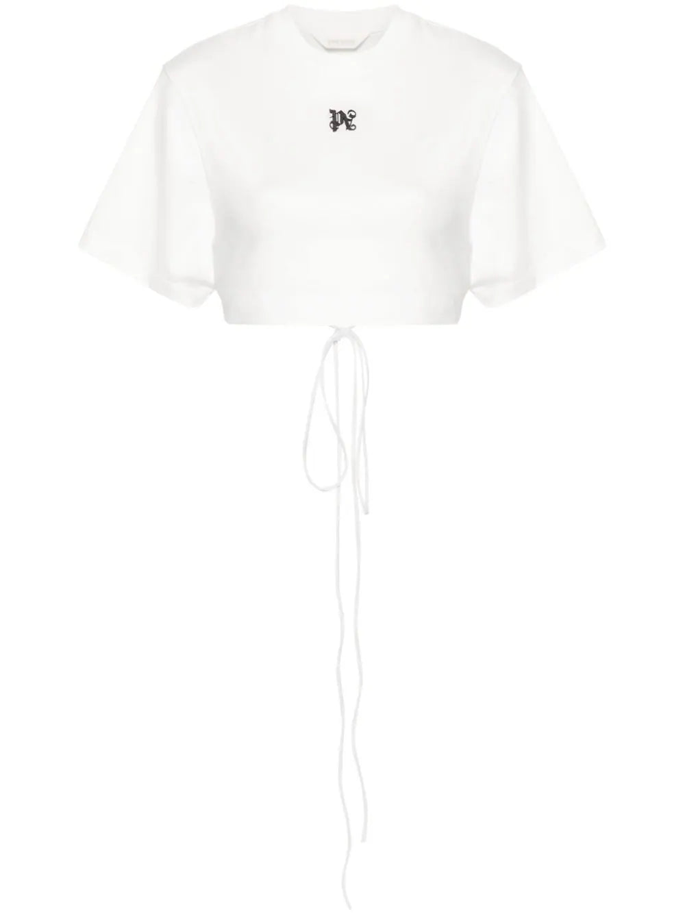 Cropped T-shirt with embroidery