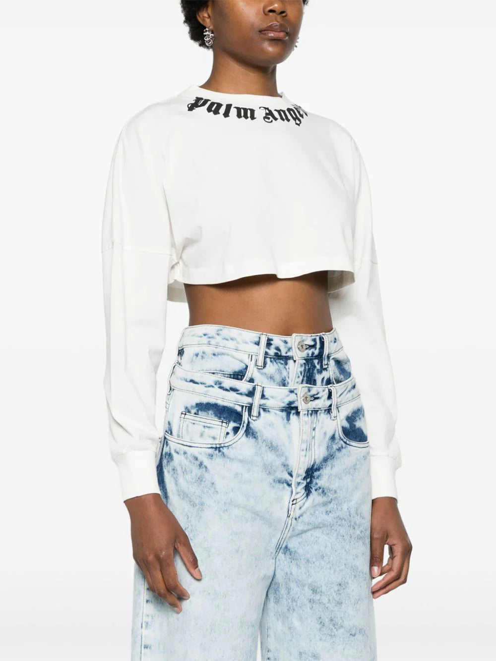 Cropped T-shirt with print