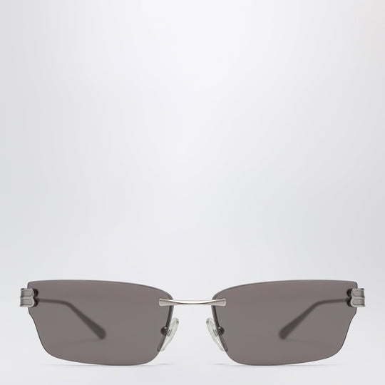 Gossip Rectangular Silver/Black Sunglasses