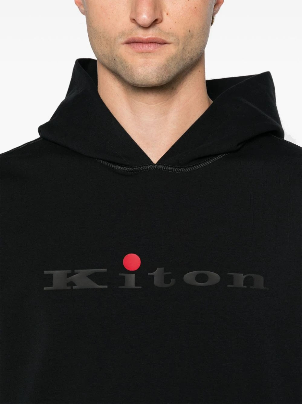 Sweatshirt with rubberized logo