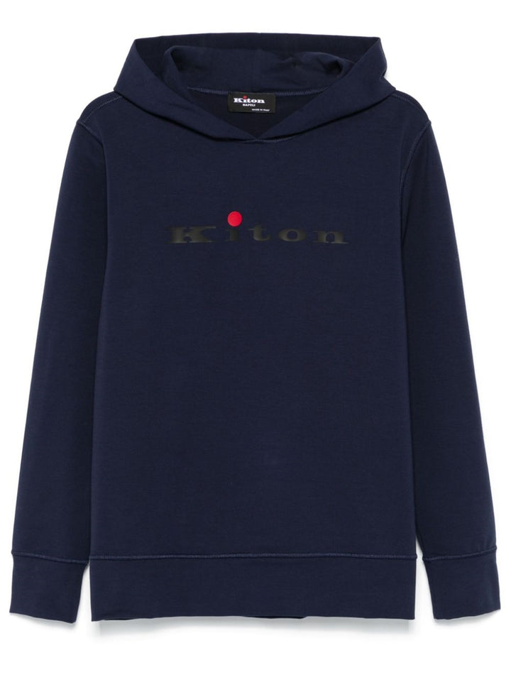 Sweatshirt with rubberized logo