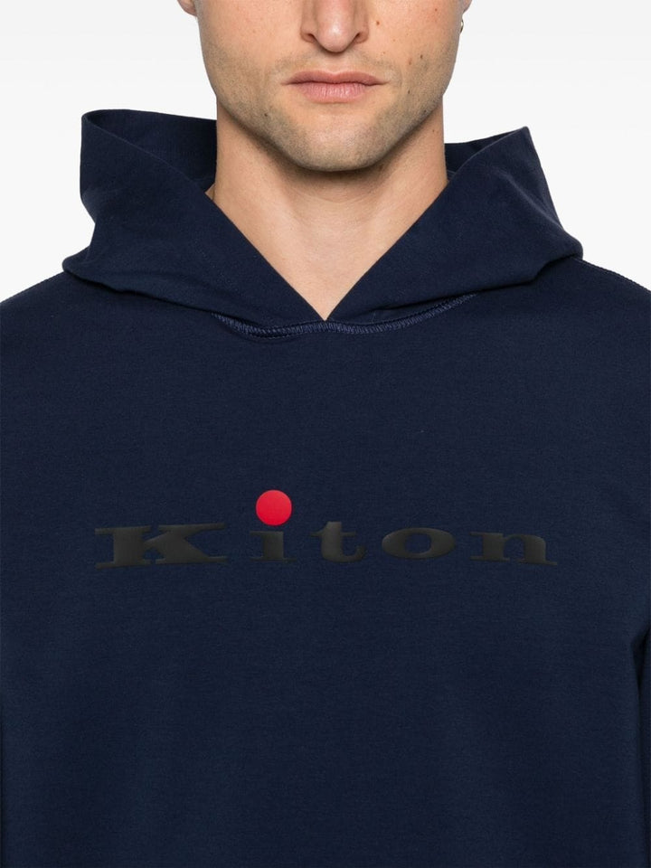 Sweatshirt with rubberized logo