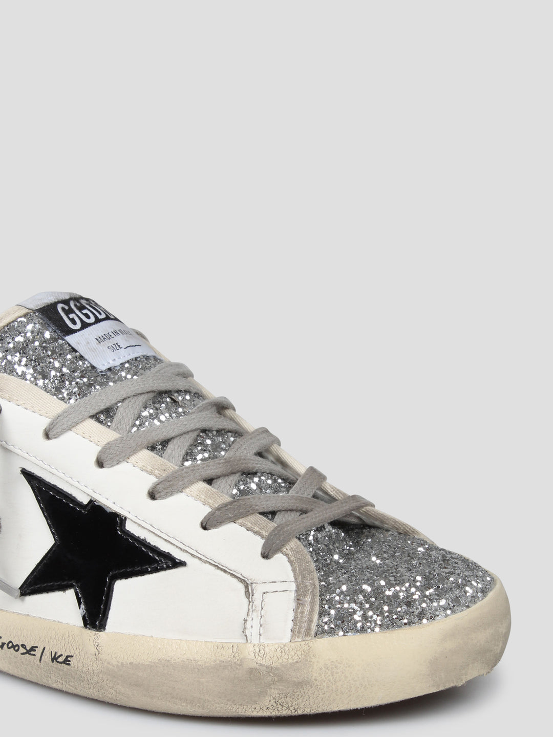 Super star glitter toe sneakers