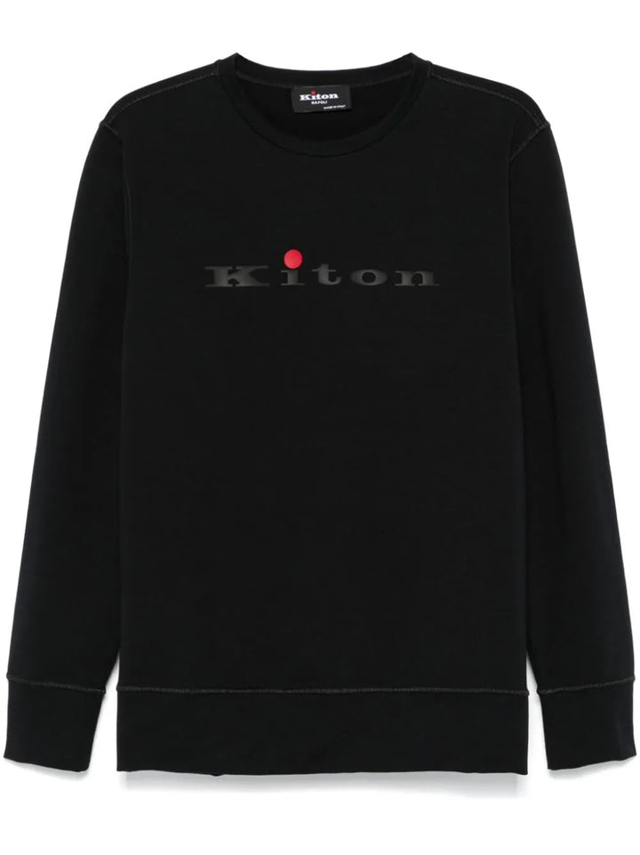 Sweatshirt with rubberized logo