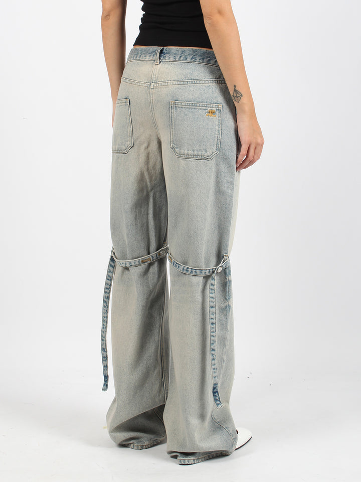 Sailor denim baggy jeans