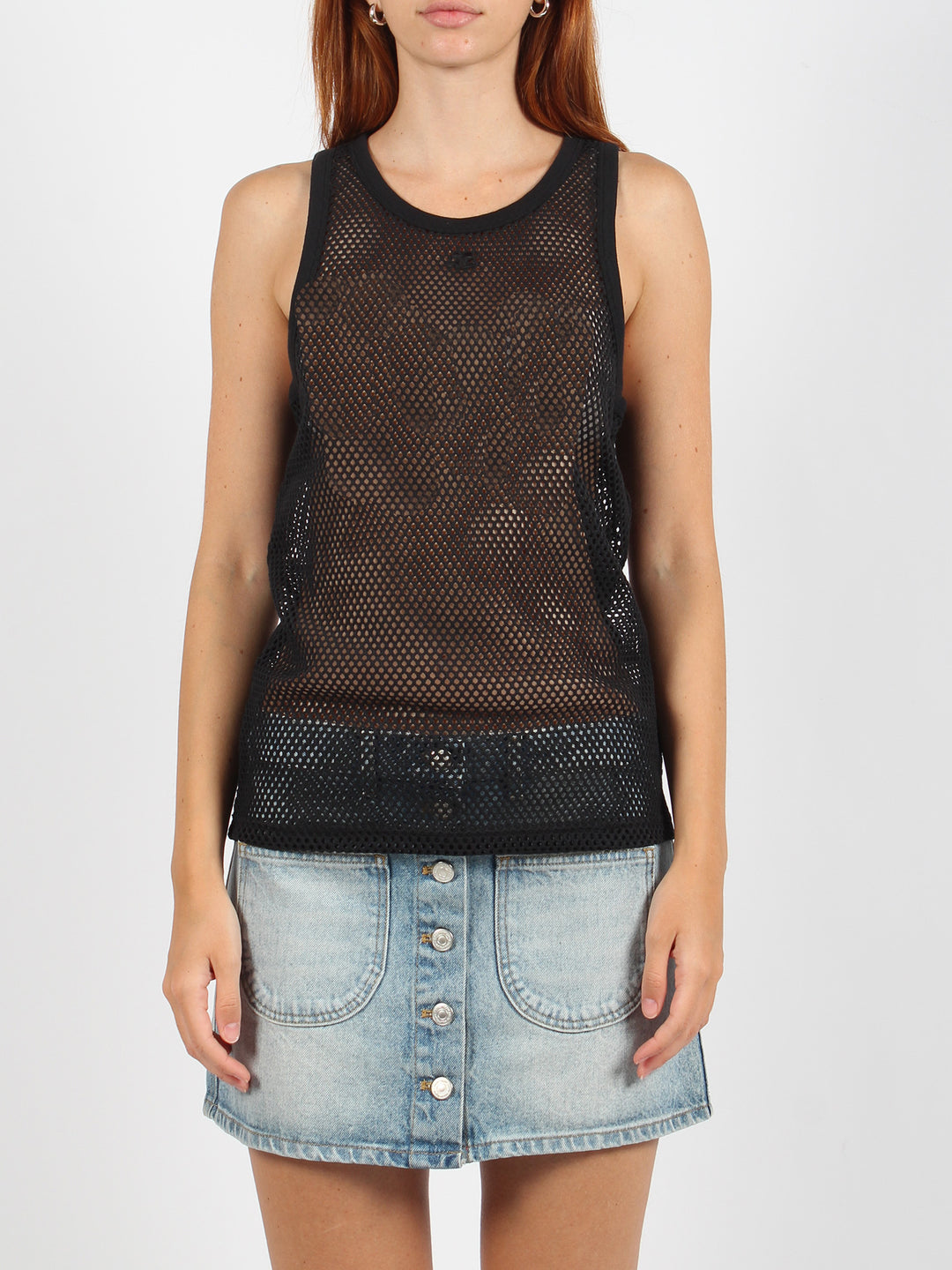 Fishnet tank top