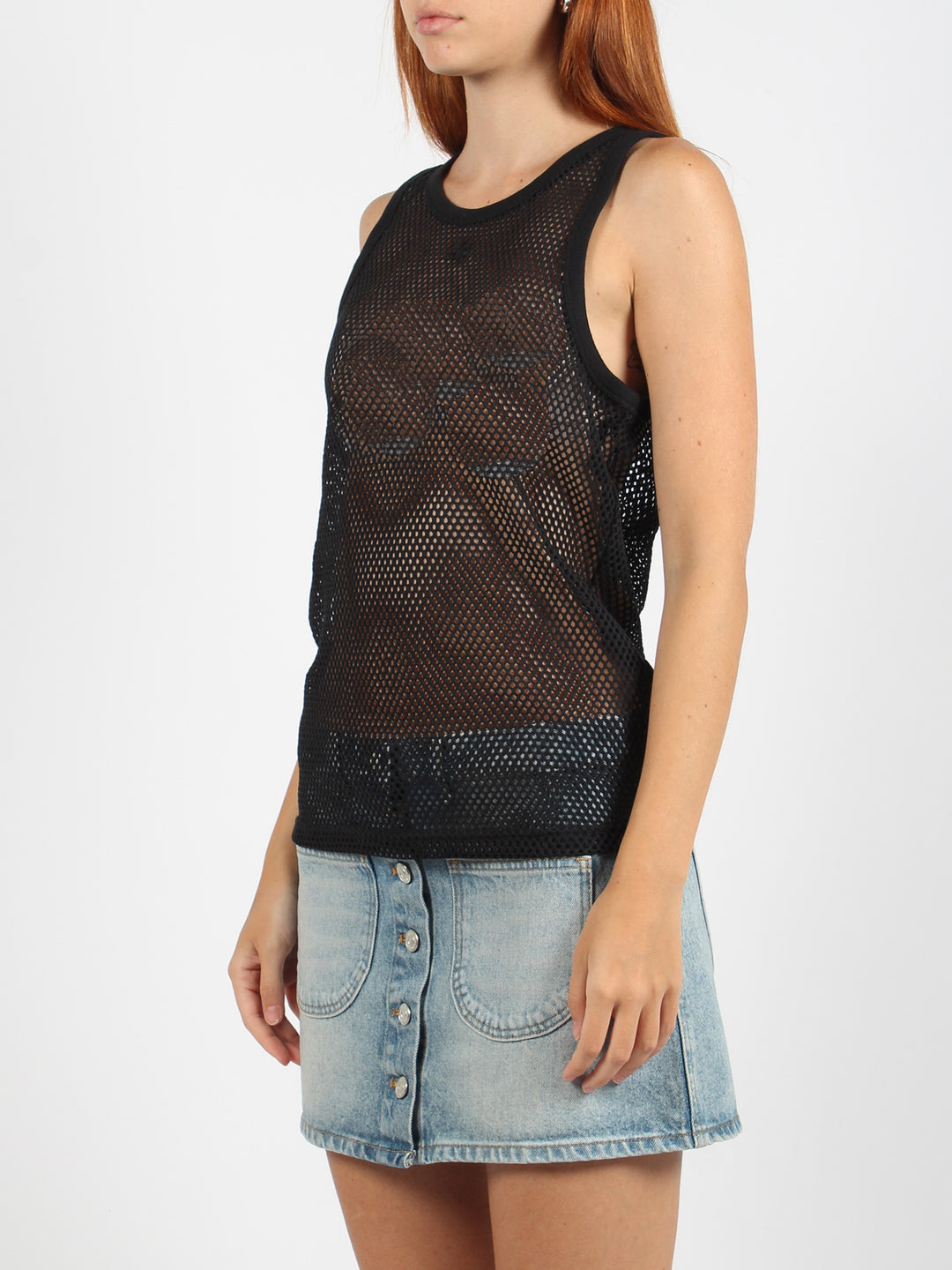 Fishnet tank top